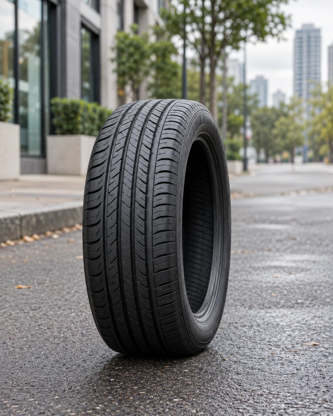 Pneu para carros compactos em cenário urbano